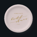 カスタム ミニマル エレガント ピンク ブライダル シャワー ペーパープレート<br><div class="desc">これらのカスタム ミニマル エレガント ピンク ブライダル シャワー ペーパー プレートで、ブライダル シャワーの食事体験を高めてください。 ソフトなピンクの背景とモダンでエレガントなタイポグラフィーが特徴で、実用性とスタイルを兼ね備えています。 イベントに洗練された一体感のある外観を加えるのに最適で、プレートは新婦となる人を祝うためにカスタマイズできます。 ゲストを感動させながら片付けを簡単にする、洗練されたシームレスなテーブル設定を作るのに最適です。</div>