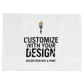 カスタム ミニマル オーダーメイド 企業ロゴ入りギフトバッグ ラージペーパーバッグ (裏面)