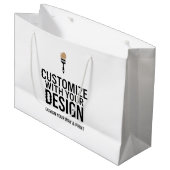 カスタム ミニマル オーダーメイド 企業ロゴ入りギフトバッグ ラージペーパーバッグ (正面アングル)