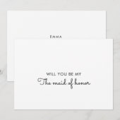 カスタム ミニマル 花嫁の提案カード 招待状 (正面/裏面)