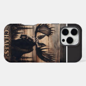 カスタム・ムース・ウッド・アート iPhoneケース (裏面横)