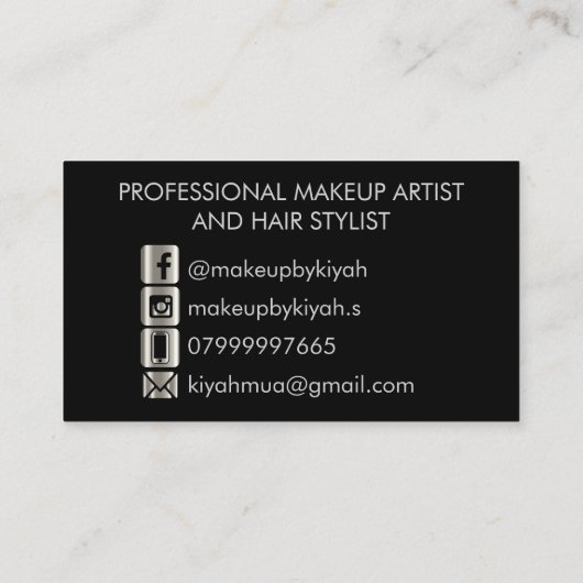 カスタム – メイクアップbyキヤ 名刺 (裏面)