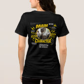 カスタム メインキャラクター 猫好き おもしろ プレゼント Tシャツ (裏面)