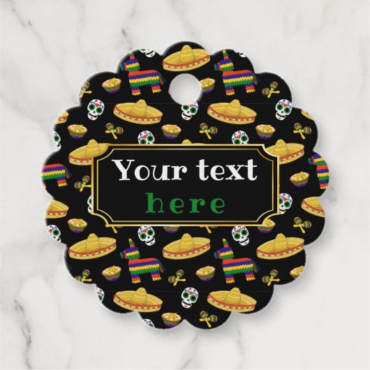 カスタム メキシカン フィエスタ & ディア デ ロス ムエルトス フェイバータグ (正面)