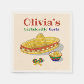 カスタム メキシカン フィエスタ ブライズメイド パーティー スタンダードカクテルナプキン (正面)