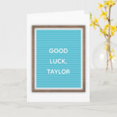 カスタム メッセージ ティール フェルト レターボード マーキー サイン カード (黄色い花)