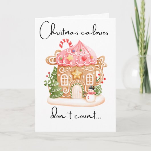 カスタム メリークリスマス ジンジャーブレッド 友達へのプレゼント シーズンカード (正面)