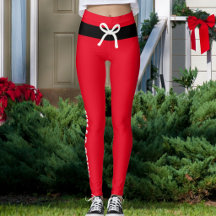 カスタム メリークリスマス 赤 黒ベルト クリーム色リボン