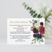 カスタム メルローナビー フローラル 詳細 封入 情報 出欠カード (スタンド正面)