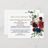 カスタム メルローナビー フローラル 詳細 封入 情報 出欠カード (正面/裏面)