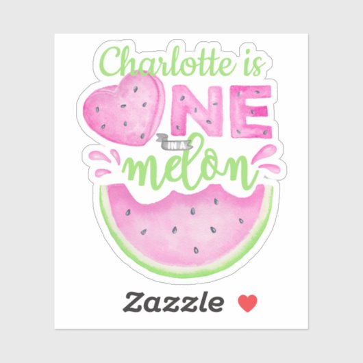 カスタム「メロンの中の1つ」スイカ名シール シール (シート)