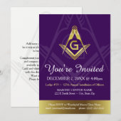カスタム メーソン インビテーション テンプレート | グランド ロッジ (正面/裏面)