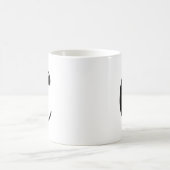 カスタム モダンブラックモノグラム C コーヒーマグカップ (中央)