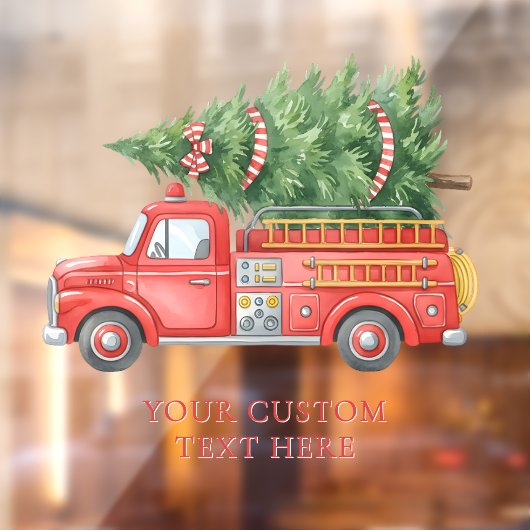 カスタム モダン消防士 クリスマス 消防車 ウィンドウサイン (シート2)