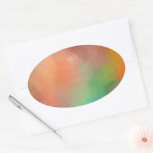 カスタム モダン エレガント アブストラクト ブランク テンプレート 楕円形シール (封筒)