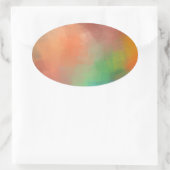 カスタム モダン エレガント アブストラクト ブランク テンプレート 楕円形シール (バッグ)