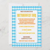 カスタム モダン オクトーバーフェスト BBQ インビテーション (裏面)