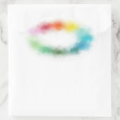 カスタム モダン カラフル アブストラクト ブランク テンプレート 楕円形シール (バッグ)