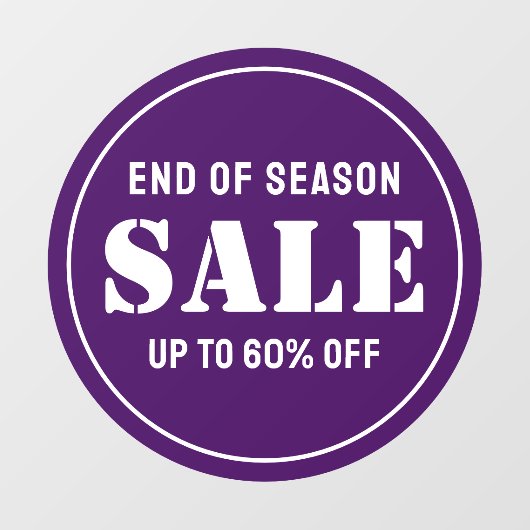 カスタム モダン パープル ビジネス ストア セール ウィンドウサイン (シート)