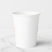 カスタム モダン ピンク ハート 紙コップ (右)