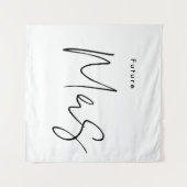 カスタム モダン フューチャー ミセス ブライズシャワー タペストリー (正面(横))