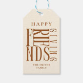 カスタム モダン フレンドギビング 秋 エレガント お礼品 ギフトタグ (正面)