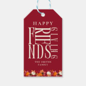 カスタム モダン フレンドギビング 秋 エレガント お礼品 ギフトタグ (正面)