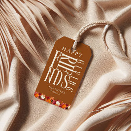 カスタム モダン フレンドギビング 秋 エレガント お礼品 ギフトタグ