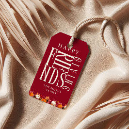 カスタム モダン フレンドギビング 秋 エレガント お礼品 ギフトタグ