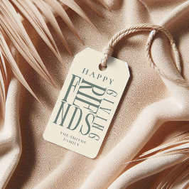 カスタム モダン フレンドギビング 秋 エレガント お礼品 ギフトタグ