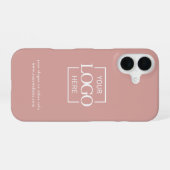 カスタム モダン ミニマリスト ロゴ ビジネス ブランディング iPhone 16ケース (裏面横)
