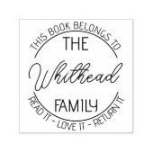 カスタム モダン 本 ライブラリー 本のしおり 本スタンプ セルフインキングスタンプ (デザイン)