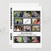 カスタム モダン 祖父 父の日 11枚の写真 コラージュ シーズンカード (正面/裏面)