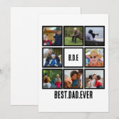 カスタム モダン BDE ベスト ダッド エバー 8 フォト コラージュ シーズンカード (正面/裏面)
