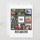 カスタム モダン BDE ベスト ダッド エバー 8 枚の写真のコラージュ シーズンカード (正面)