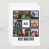 カスタム モダン BDE ベスト ダッド エバー 8 枚の写真のコラージュ シーズンカード (正面/裏面)