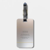 カスタム・モノグラフェイクム・金ゴールド・シルバー・ルッエレガントク ラゲッジタグ (裏面縦)