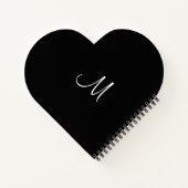 カスタム モノグラムイニシャルレター エレガントテンプレート ノートブック (裏面)