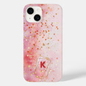 カスタム モノグラムイニシャル カラフル コンフェティ Case-Mate iPhoneケース (裏面)