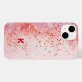 カスタム モノグラムイニシャル カラフル コンフェティ Case-Mate iPhoneケース (裏面 (横))