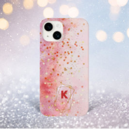 カスタム モノグラムイニシャル カラフル コンフェティ Case-Mate iPhone 14ケース