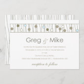 カスタム_モノグラム結婚式招待状 招待状 (正面/裏面)