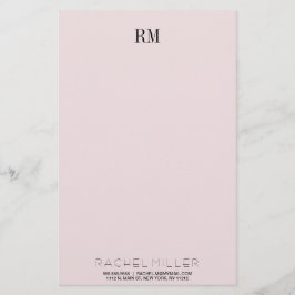 カスタム・モノグラム・イニシャル&ネーム・ステーショナル 便箋