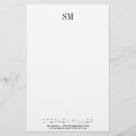 カスタム・モノグラム・イニシャル&ネーム・ステーショナル 便箋