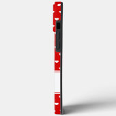 カスタム・モノグラム・ス赤と白トライキiPhoneケース Case-Mate iPhoneケース (裏面 / 左)