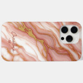 カスタム モーブ ピンクゴールド マーブルアート柄 Case-Mate iPhoneケース (裏面 (横))