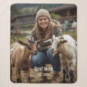 カスタム ヤギ愛好家 シェルパブランケット ヤギママへのギフト (正面)