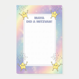 カスタム（ユダヤ教の）バル・ミツバーノートレインボー紙吹雪スターズ ポストイット