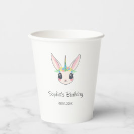 カスタム ユニコーン かわいい ピンク 誕生日パーティー 紙コップ