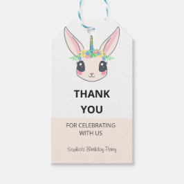 カスタム ユニコーン 可愛い ピンク バースデーパーティ ギフトタグ